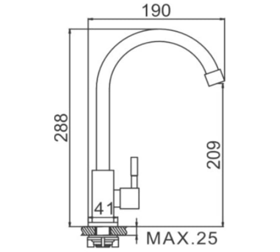 Смеситель LEDEME L74195 моно 65646
