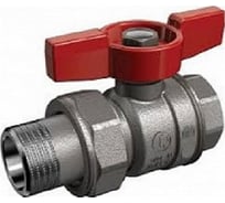 Шаровой кран GEKON хром, ручка-бабочка, 1 1/4" вр-американка GK 559 114