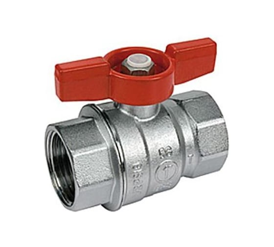 Шаровой кран GEKON хром, с вн./вн. резьбой 1 1/4", ручка-бабочка. GK 551 114 1