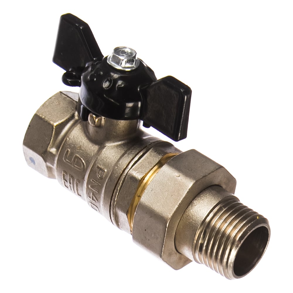 Шаровый кран LD-PRIDE с полусгоном американкой, 1/2\", бант ИС.081090 ...