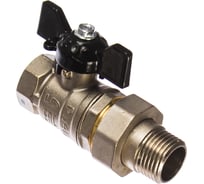 Шаровый кран LD-PRIDE с полусгоном американкой, 1/2", бант ИС.081090