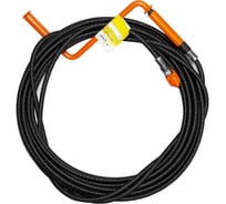 Профессиональный сантехнический трос с насадкой ООО Компания Ярстрой усиленный х-образный пробойник со стальным сердечником диаметр 16 мм, длина 30 метров д16-30-х-о