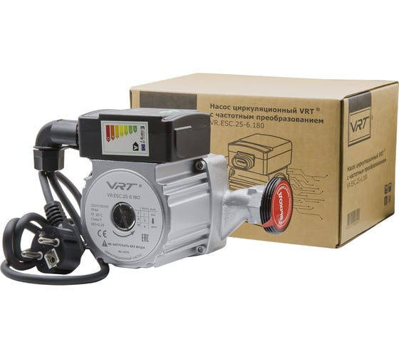 Насос циркуляционный VRT VR.ESC.25-6.180 с частотным регулированием, с гайками 552649