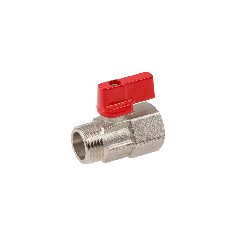 Шаровой кран AV Engineering MINI 1/2 нар.-вн. красная ручка AVE13712R ...