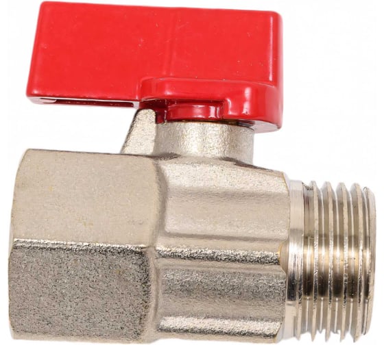 Шаровой кран AV Engineering MINI 1/2 нар.-вн. красная ручка AVE13712R