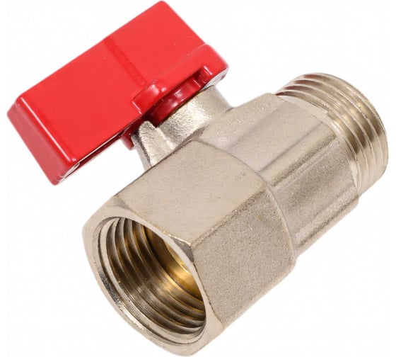 Шаровой кран AV Engineering MINI 1/2 нар.-вн. красная ручка AVE13712R