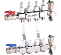 Коллектор COMAP из нержавеющей стали, 1" с расходомерами, 8 петель 3/4"Е НР, V9006 C311052001