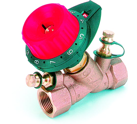 Балансировочный клапан COMAP 751 1 1/2", DN 40, с двумя измерительными ниппелями, без дренажа, 0,23-21,09 751412
