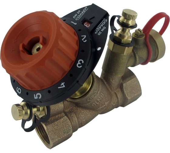 Балансировочный клапан COMAP 750PV 1/2" DN 15 c двумя измерительными ниппелями и дренажом 0,1-4,47 754404