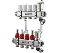 Латунный коллектор COMAP 1" с расходомерами, петли 3/4" НР Евроконус, с балансировочными вентилями, 11 петли C311021001