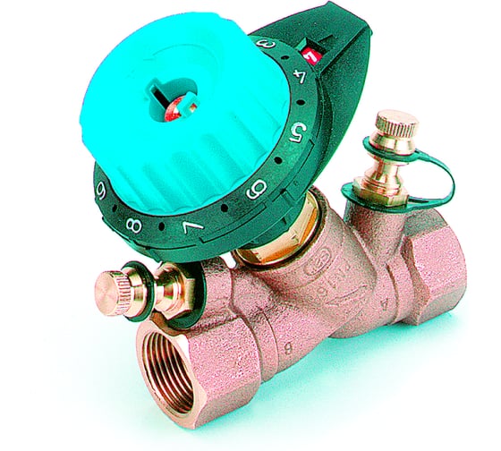 Балансировочный клапан COMAP 751R с пониженным Kv, с 2 измерительными ниппелеми, без дренажа 3/4" DN20, 0,115-1,89 7514061 1
