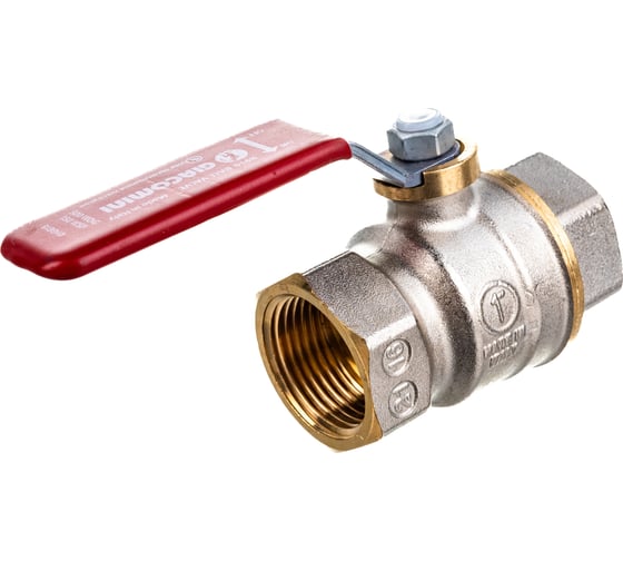 Шаровой кран Giacomini латунь никель R910 25 Ру35 ВР рычаг R910X025 007-0929