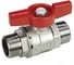 Шаровой кран Giacomini латунь хром R253D 32 Ру35 НР бабочка R253X006 007-0900 1