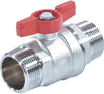 Шаровой кран Giacomini латунь хром R253D 25 Ру35 НР бабочка R253X005 007-0899