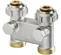 Перепускной узел Oventrop прямой H-образный, 3/4, 3/4, Н ЕК-НГ, никелированный 1016362