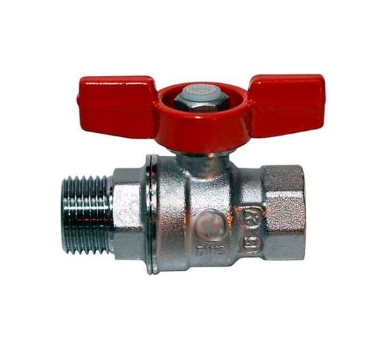 Шаровой кран Giacomini латунь хром R854 25 Ру28 ВР/НР бабочка R854X025 007-5503