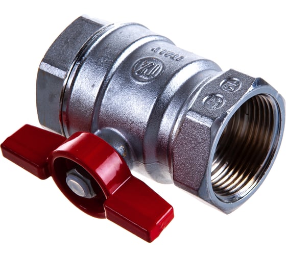 Шаровой кран Giacomini латунь хром R251D 32 Ру35 ВР бабочка R251X006 007-0890