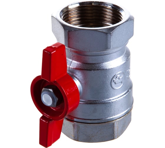 Шаровой кран Giacomini латунь хром R251D 32 Ру35 ВР бабочка R251X006 007-0890