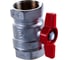 Шаровой кран Giacomini латунь хром R251D 32 Ру35 ВР бабочка R251X006 007-0890 2