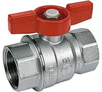 Шаровой кран Giacomini латунь хром R851 25 Ру28 ВР бабочка R851X025 007-1316