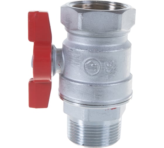 Шаровой кран Giacomini латунь хром R254D 32 Ру35 ВР/НР бабочка R254X006 007-0910