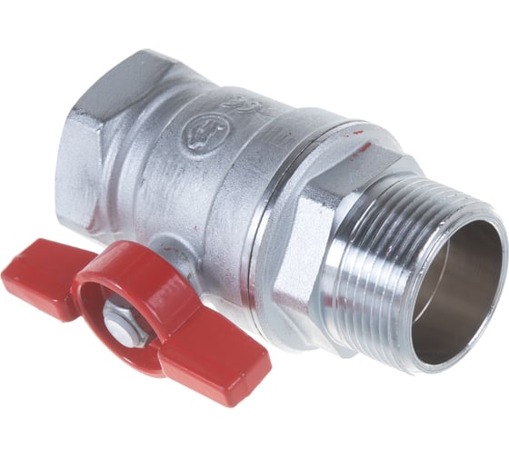 Шаровой кран Giacomini латунь хром R254D 32 Ру35 ВР/НР бабочка R254X006 007-0910