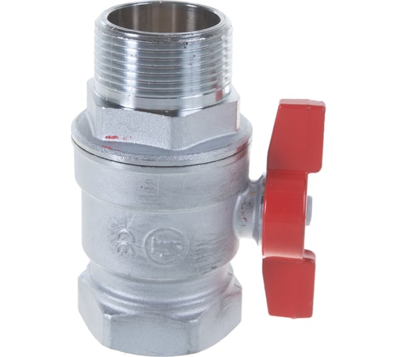 Шаровой кран Giacomini латунь хром R254D 32 Ру35 ВР/НР бабочка R254X006 007-0910