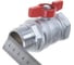 Шаровой кран Giacomini латунь хром R254D 32 Ру35 ВР/НР бабочка R254X006 007-0910 6