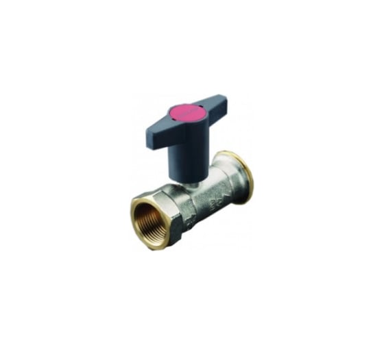 Кран шаровой Oventrop Optibal P, для обвязки насоса, DN-25, 1 1/2, ВНГ, PN, бар-10, никелированный, с обратным клапаном 1078171
