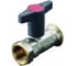 Кран шаровой Oventrop Optibal P, для обвязки насоса, DN-25, 1 1/2, ВНГ, PN, бар-10, никелированный, с обратным клапаном 1078171 1