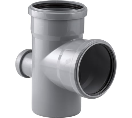 Канализационная одноплоскостная крестовина 110/110/50, 87 градусов, серый 36476