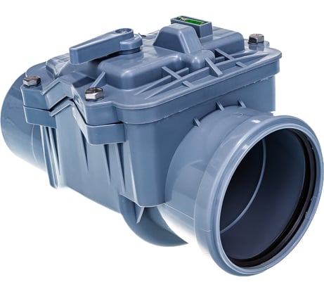 Обратный канализационный клапан RTP 110 мм, серый 11339