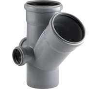 Канализационная крестовина RTP с выходом вперед на 45 градусов, 110/110/50/50, л+т серая 36533 16183717