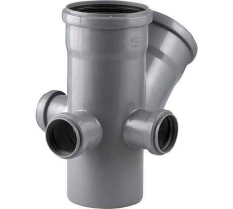 Канализационная крестовина RTP с выходом вперед на 45 градусов, 110/110/50/50/50 л+п+т 36536