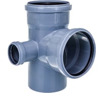 Канализационная крестовина RTP с выходом вперед на 87.5 градусов, 110/110/50, серый 36540