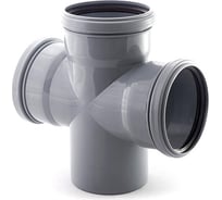 Канализационная одноплоскостная крестовина RTP 110/110/110, 87 градусов, серый 36473