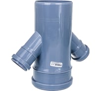 Канализационная одноплоскостная крестовина 110/50/50, 45 градусов, серый 36478