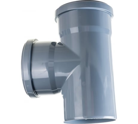 Канализационный тройник RTP D 110х110 мм, 87 град, серый 36574