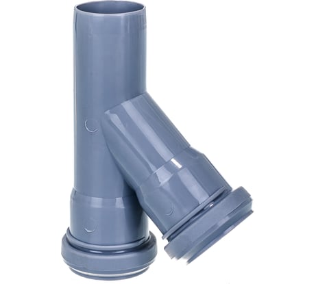 Канализационный тройник RTP D 40х40 мм, 45 град, серый 36381