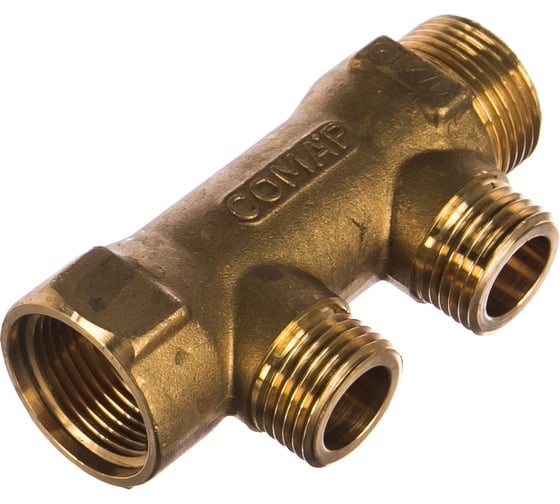 Коллектор COMAP 3/4" НР-ВР, 35 мм, с ниппелями, латунь, In3/4-Out1/2 НР-2 9532142