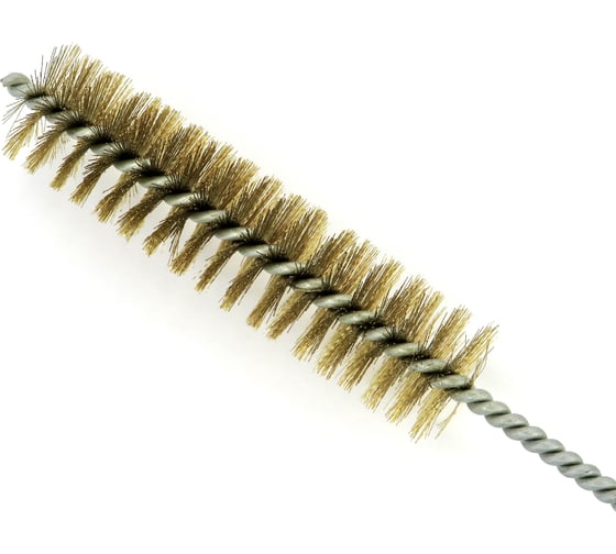 Щетка ерш EuroBrush Д25x100x300 с хв-м + кольцо, ворс гофр латунь 0,20 (код 14-122) EB-T816525