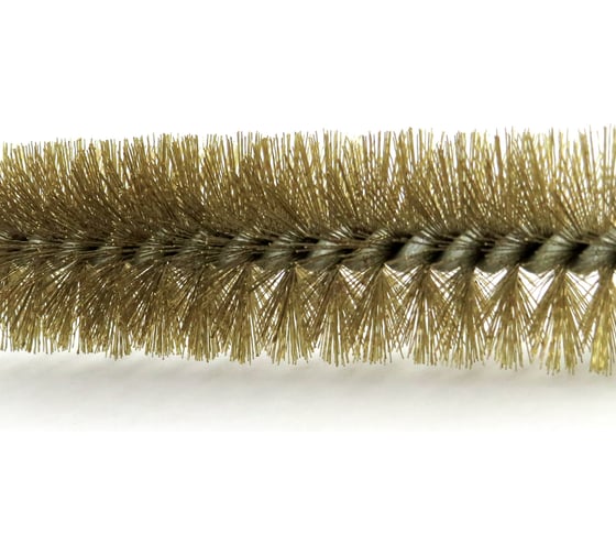 Щетка ерш EuroBrush Д25x100x300 с хв-м + кольцо, ворс гофр латунь 0,20 (код 14-122) EB-T816525