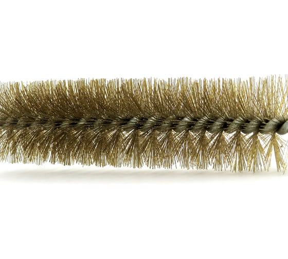 Щетка ерш EuroBrush Д25x100x300 с хв-м + кольцо, ворс гофр латунь 0,20 (код 14-122) EB-T816525