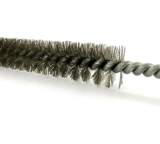 Щетка ерш EuroBrush Д15x100x300 с хв-м + кольцо, ворс гофр сталь 0,15 (код 14-012) EB-T816215