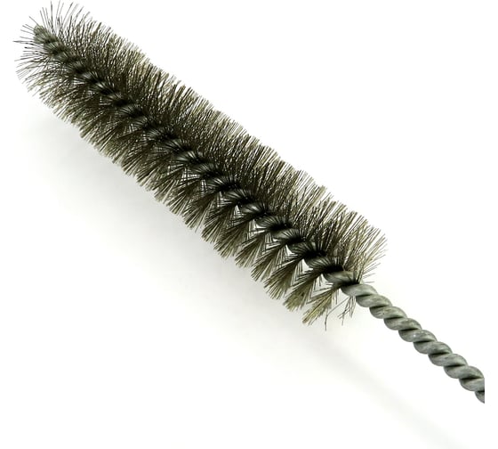 Щетка ерш EuroBrush Д25x100x300 с хв-м + кольцо, ворс гофр сталь 0,20 (код 14-022) EB-T816225