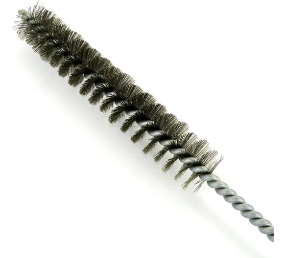 Щетка ерш EuroBrush Д18x100x300 с хв-м + кольцо, ворс гофр сталь 0,15 (код 14-015) EB-T816218