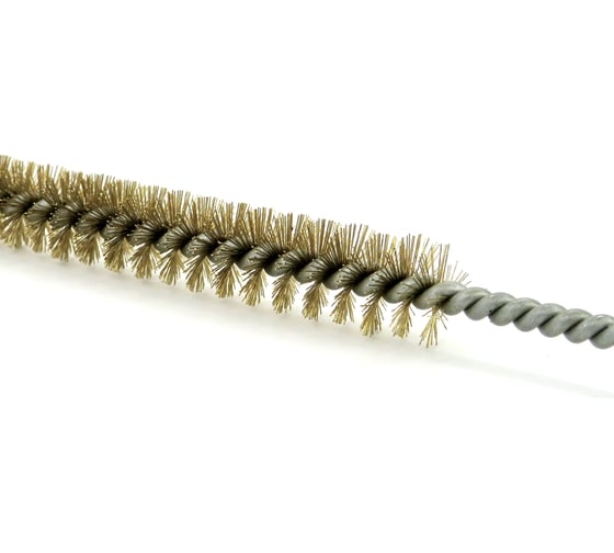 Щетка ерш EuroBrush Д12x100x300 с хв-м + кольцо, ворс гофр латунь 0,15 (код 14-109) EB-T816512