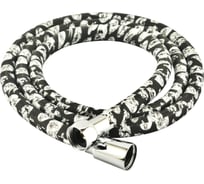 Шланг для душа Melodia della vita WONDER SILICONE ANTI-TWIST, 1/2х"1/2" конус, нержавеющая сталь, d15, L150 черный/рисовый MKP34448BLpi 18901