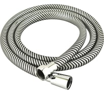 Шланг для душа Melodia della vita WONDER SILICONE ANTI-TWIST, 1/2х"1/2" конус, нержавеющая сталь, d15, L150 см, черный/белый MKP34449BLpi 18902