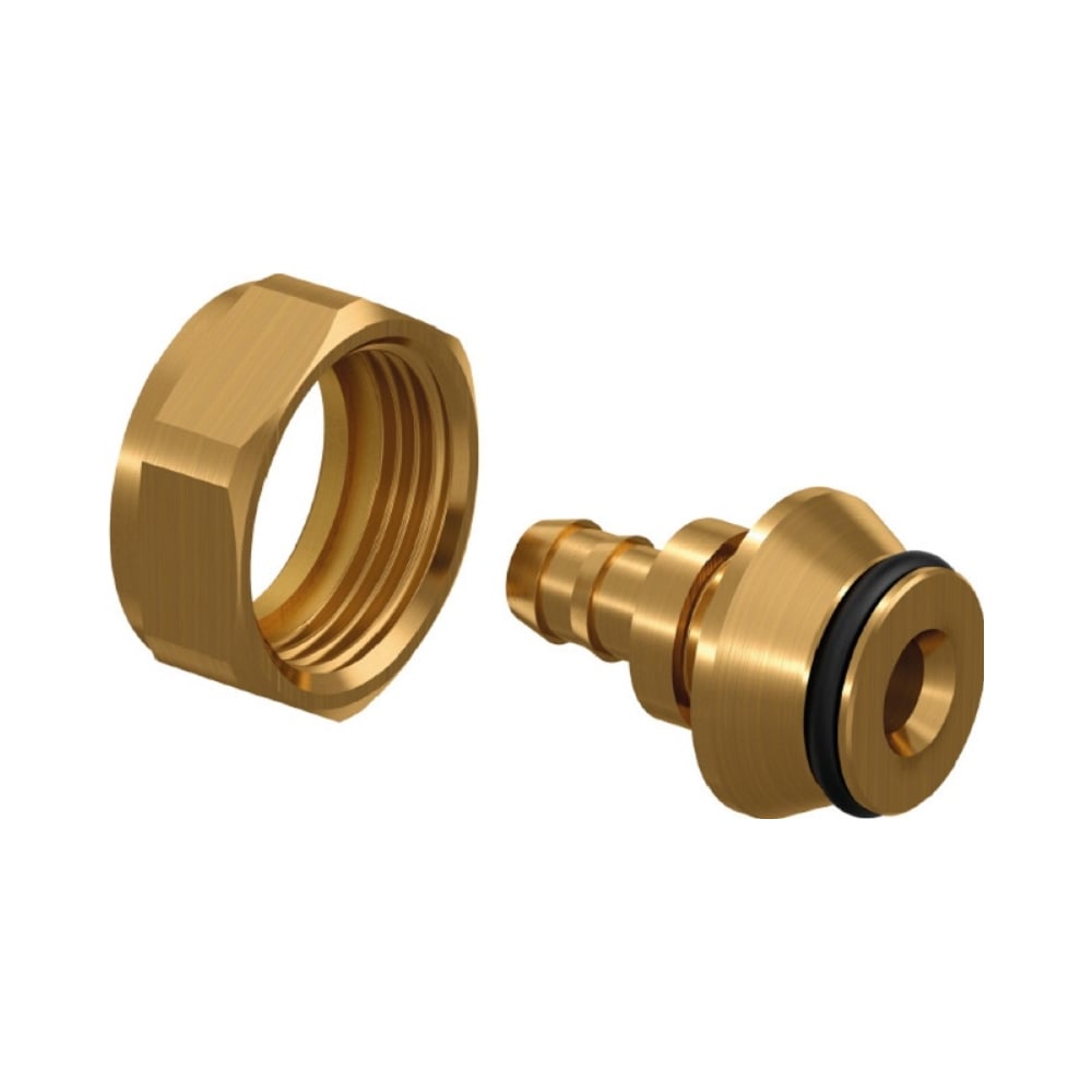 Штуцер с накидной гайкой Usystems латунный для труб PE-Xa 20-G3/4"НГ ...